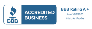 BBB Accredited Business with an A+ rating as of August 6, 2026