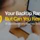 Business backup and disaster recovery blog cover asking whether company data can be restored after a successful backup, with six essential recovery questions. Copy